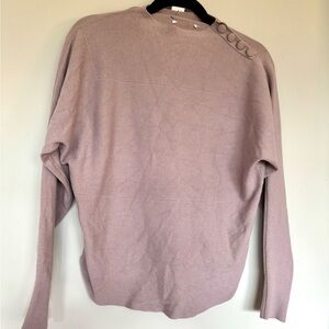 Unique Dusty Purple Sweater with Button Detail | M | EUC | Classy